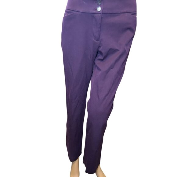 (5 for $25) LOFT Julie Boot Cut Trouser in Eggplant Size 2 - Picture 5 of 9